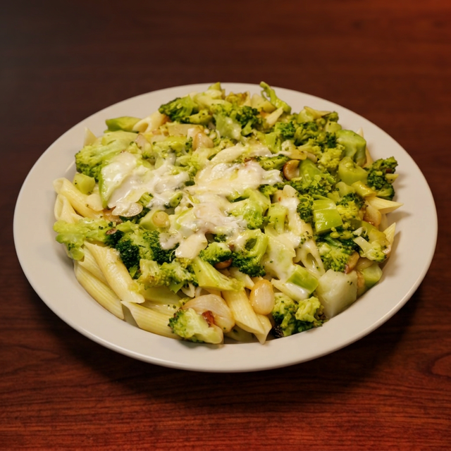 Pasta with Garlic Oil and Broccoli.
